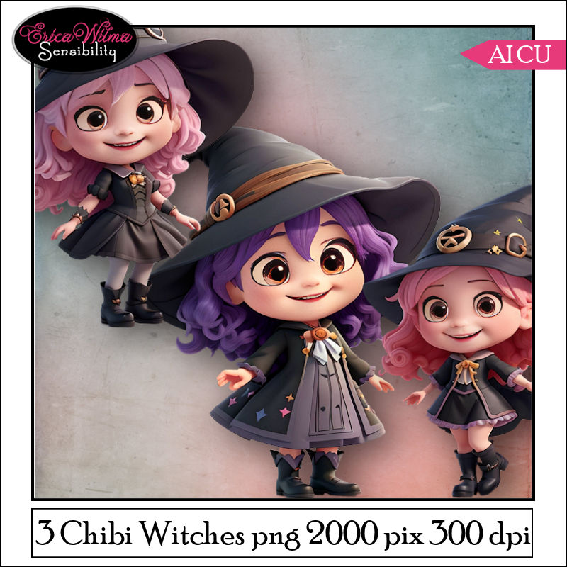 EW AI CHibi Witches - Click Image to Close